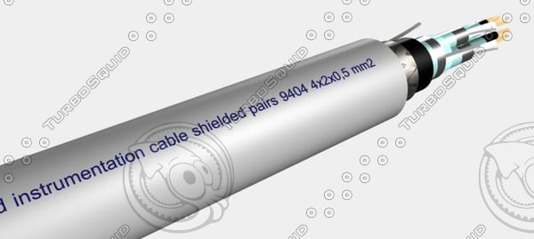 3ds max 9400 cable instrumentation 9404 - 9400 CABLE instrumentation Cable 9404 4x2x0,5 mm2 .max by Cable Master